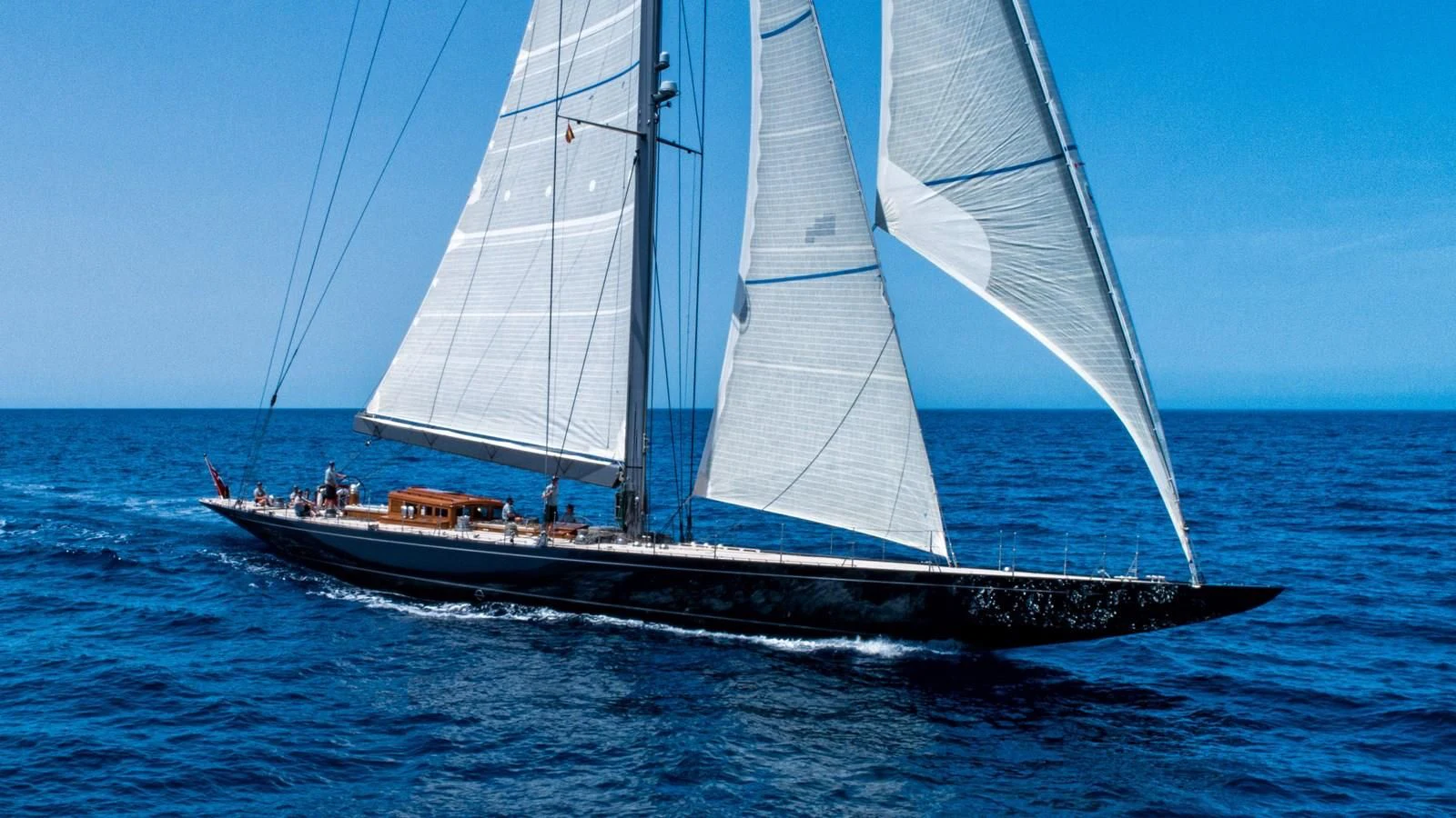 a sailboat on the water aboard RAINBOW Yacht for Sale