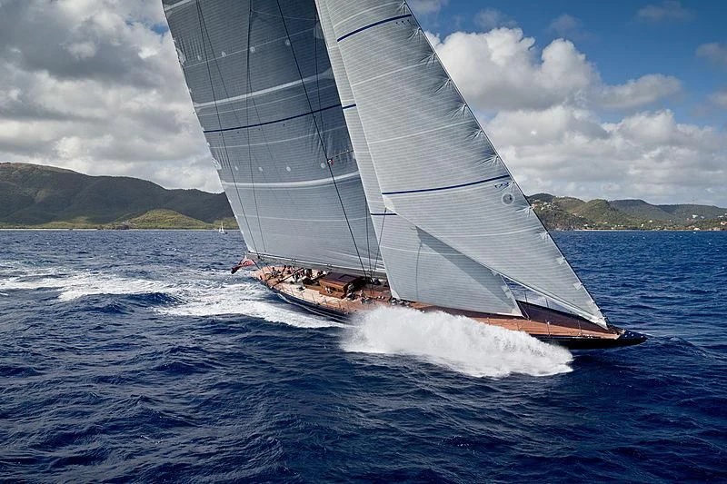 a sailboat on the water aboard RAINBOW Yacht for Sale