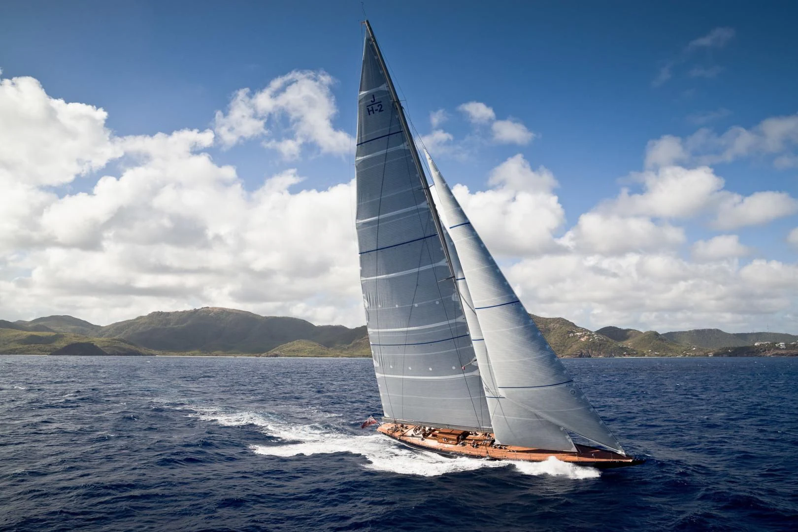 a sailboat on the water aboard RAINBOW Yacht for Sale