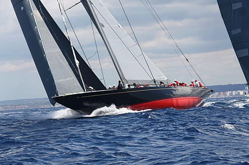 a boat sailing on the water aboard RAINBOW Yacht for Sale
