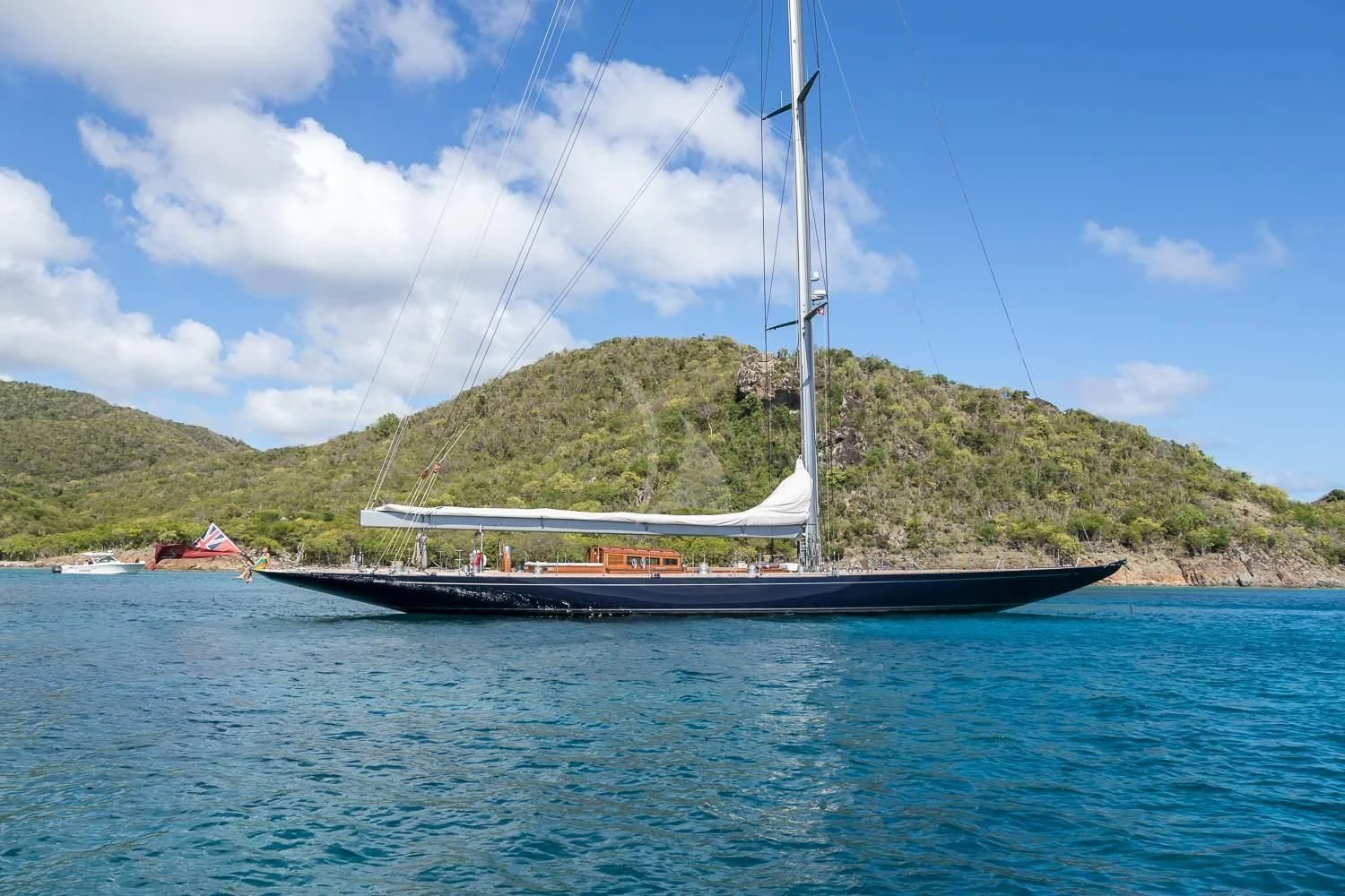 a boat on the water aboard RAINBOW Yacht for Sale