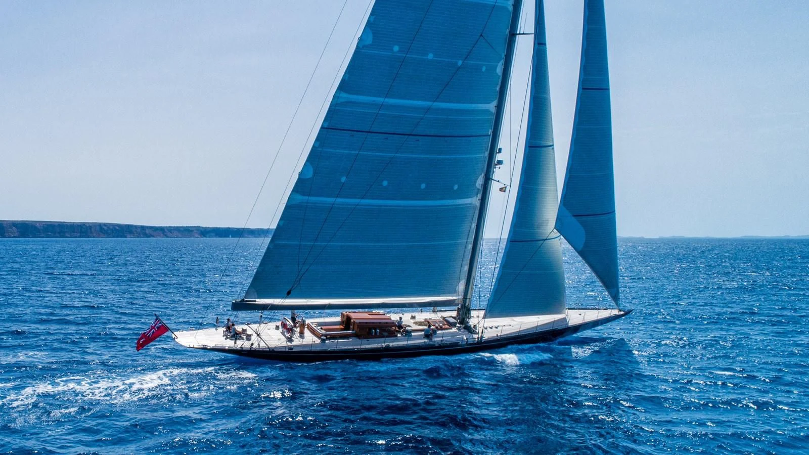 a sailboat on the water aboard RAINBOW Yacht for Sale