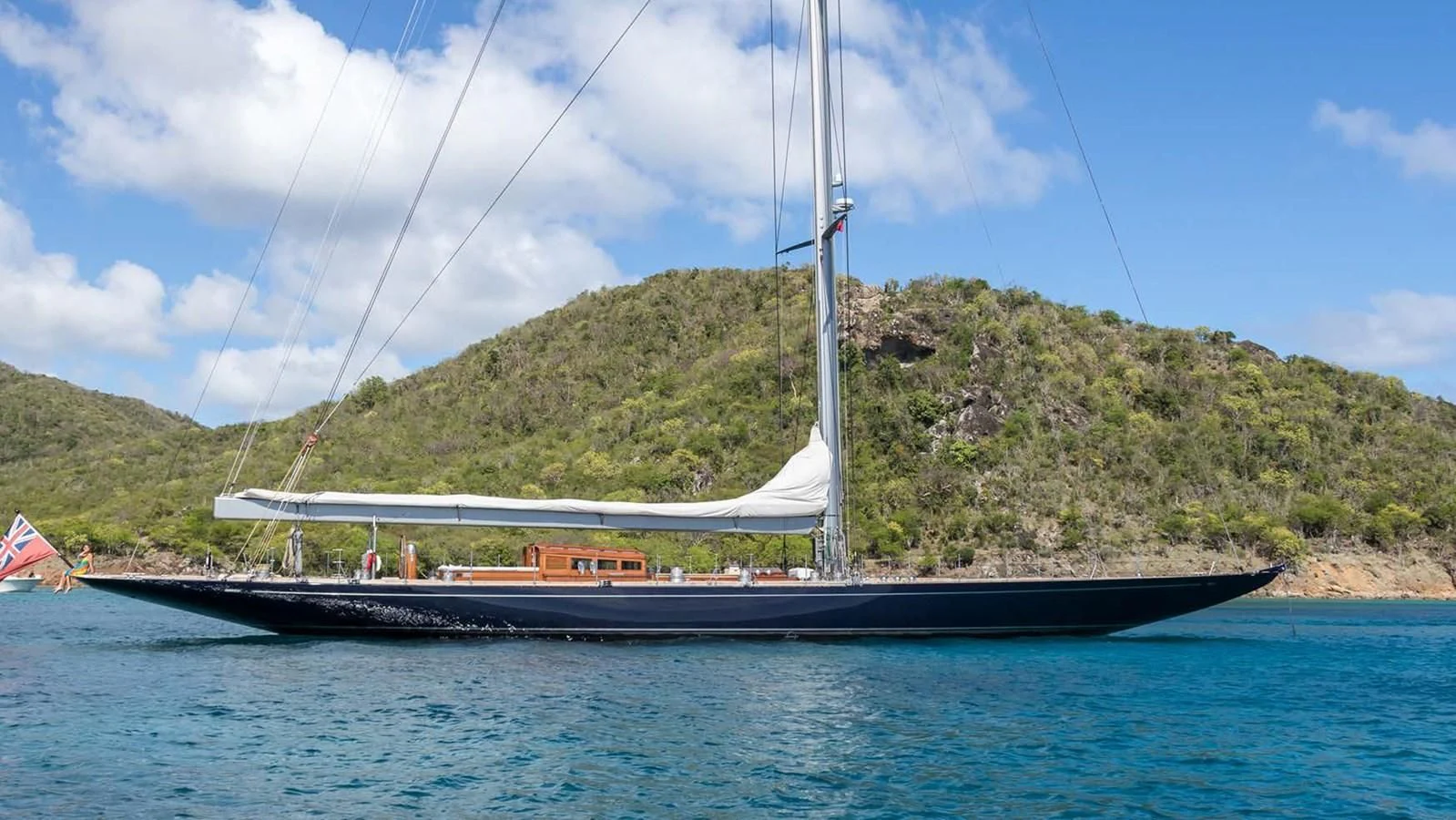 a boat on the water aboard RAINBOW Yacht for Sale
