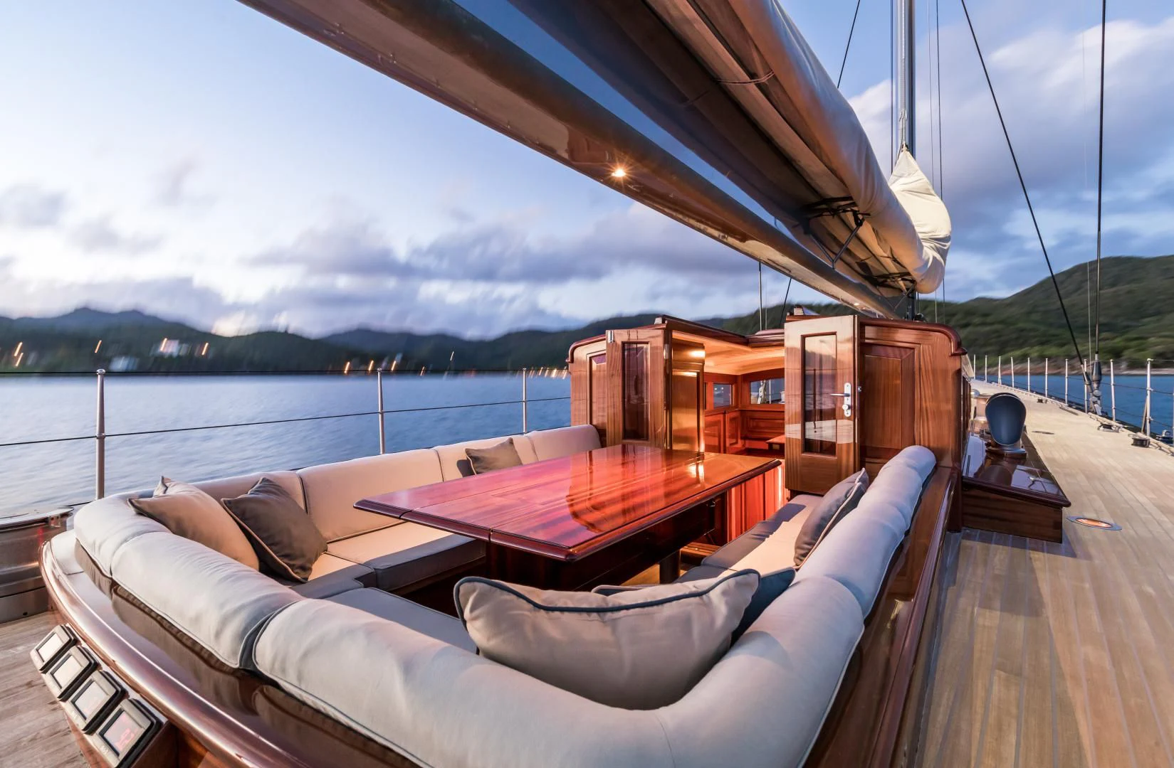 a boat on the water aboard RAINBOW Yacht for Sale