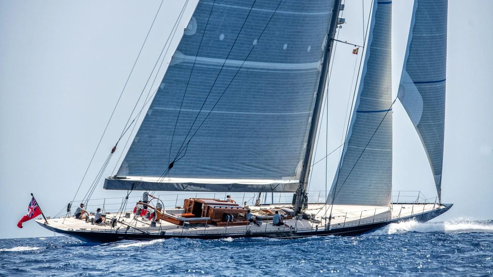 a boat sailing on the sea aboard RAINBOW Yacht for Sale
