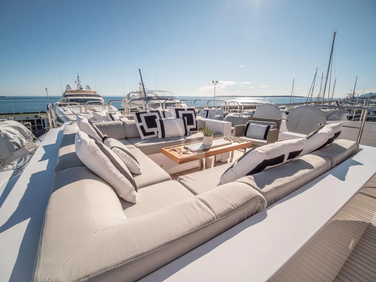 a boat on the water aboard MAMMA MIA Yacht for Sale