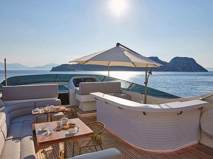 a boat on the water aboard MAMMA MIA Yacht for Sale