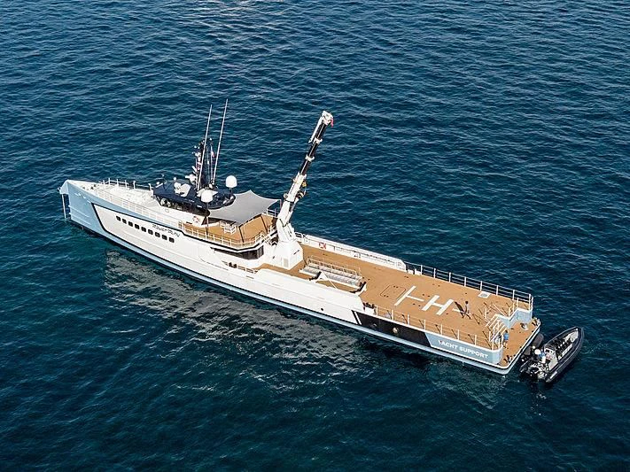 a boat in the water aboard POWER PLAY Yacht for Sale