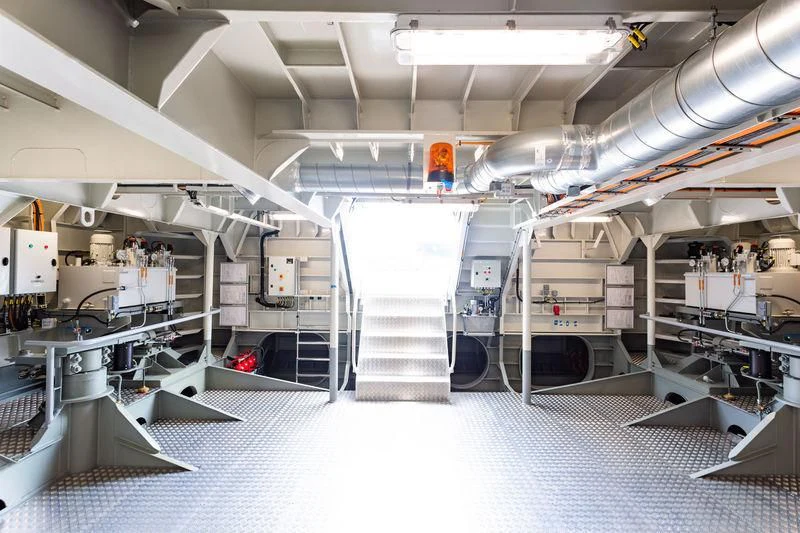 a room with several machines aboard POWER PLAY Yacht for Sale