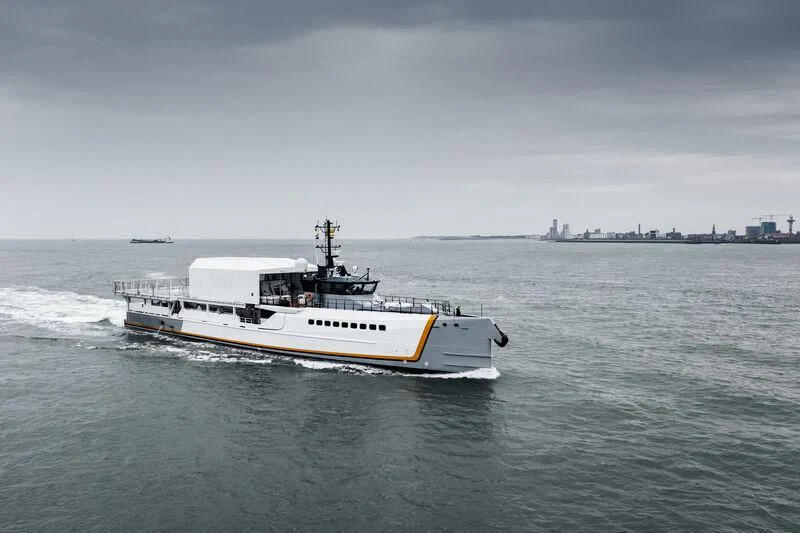 a boat in the water aboard POWER PLAY Yacht for Sale