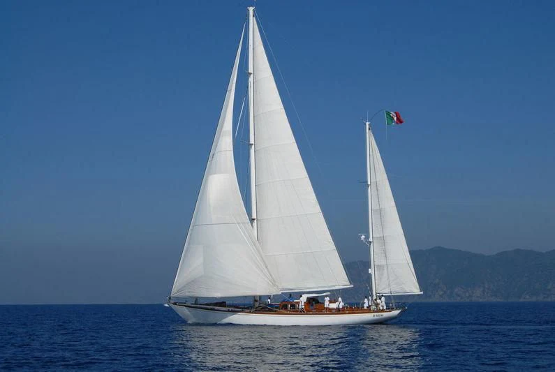 a sailboat on the water aboard GITANA IV Yacht for Sale