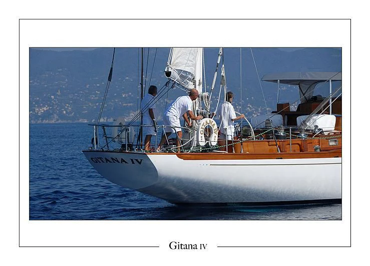 a group of people on a boat aboard GITANA IV Yacht for Sale