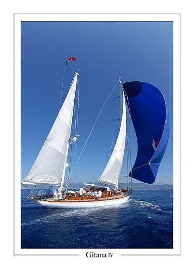 a sailboat with a sail aboard GITANA IV Yacht for Sale