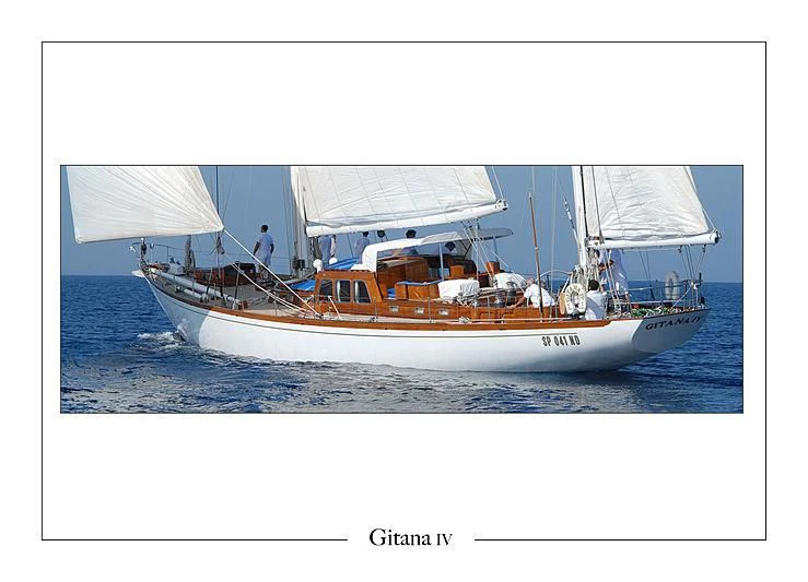 a boat on the water aboard GITANA IV Yacht for Sale