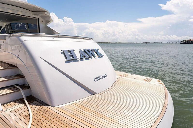a boat on the water aboard HAWK Yacht for Charter