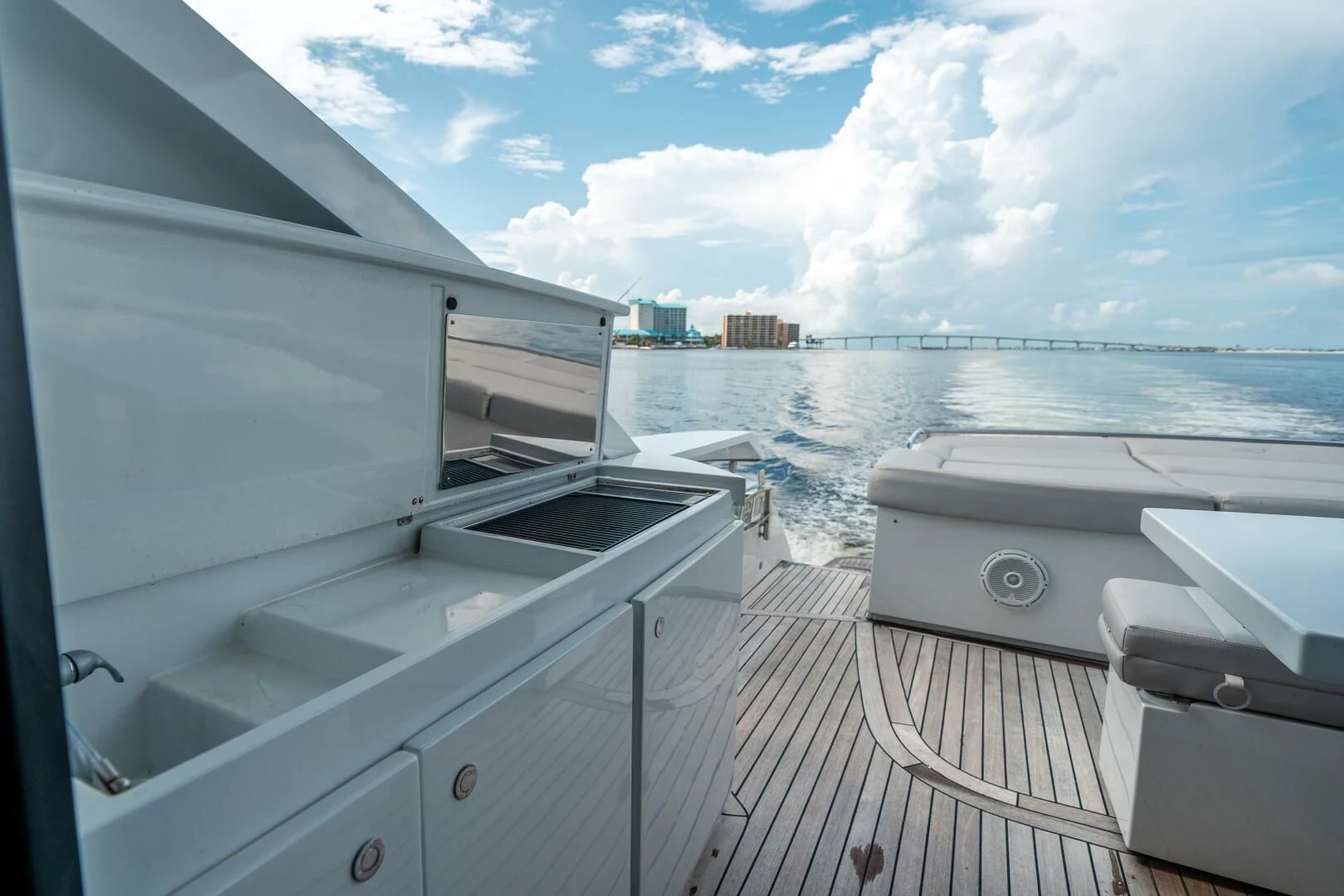 a boat on the water aboard HAWK Yacht for Charter