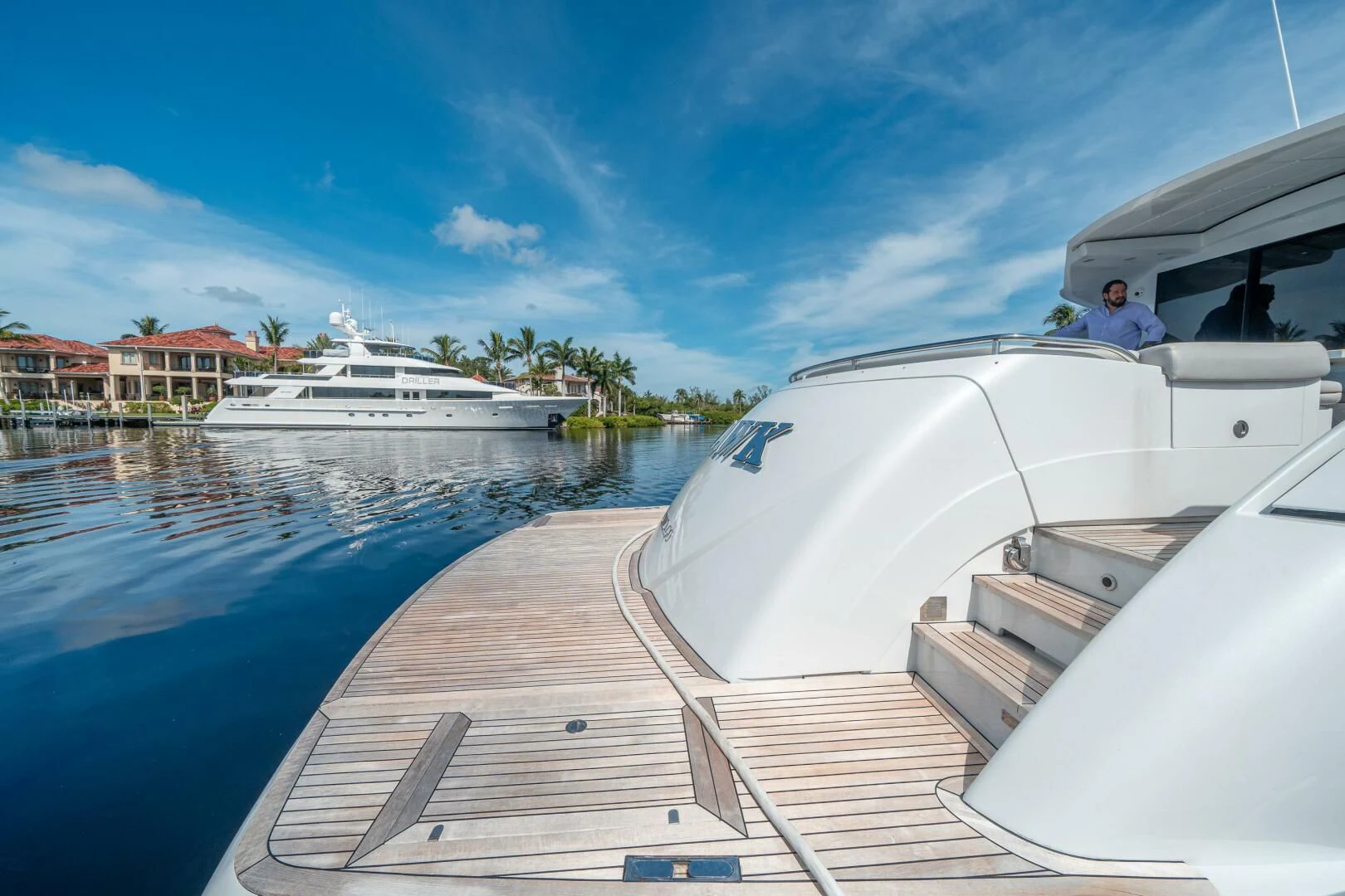 a boat on the water aboard HAWK Yacht for Charter
