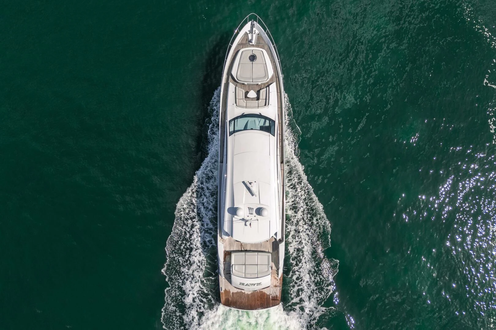 a space shuttle in the air aboard HAWK Yacht for Charter
