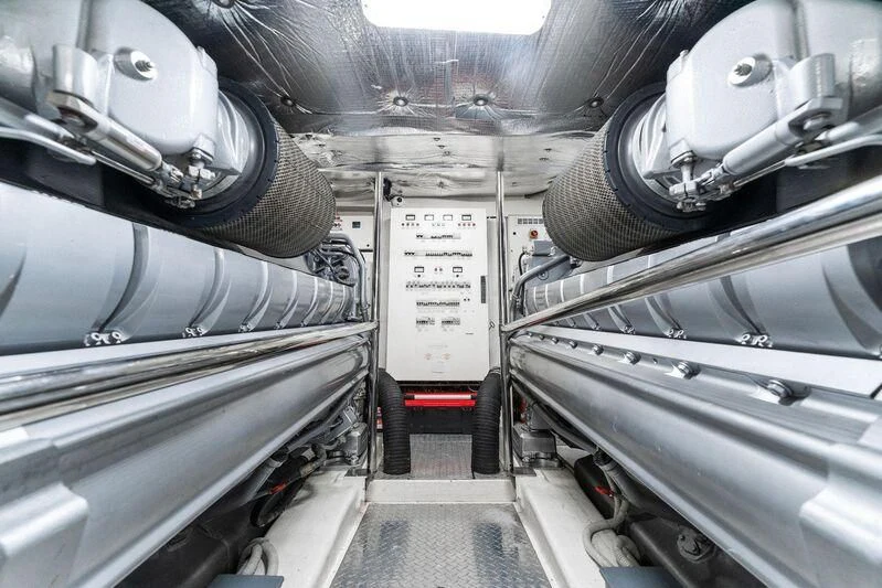 a close-up of a machine aboard HAWK Yacht for Charter