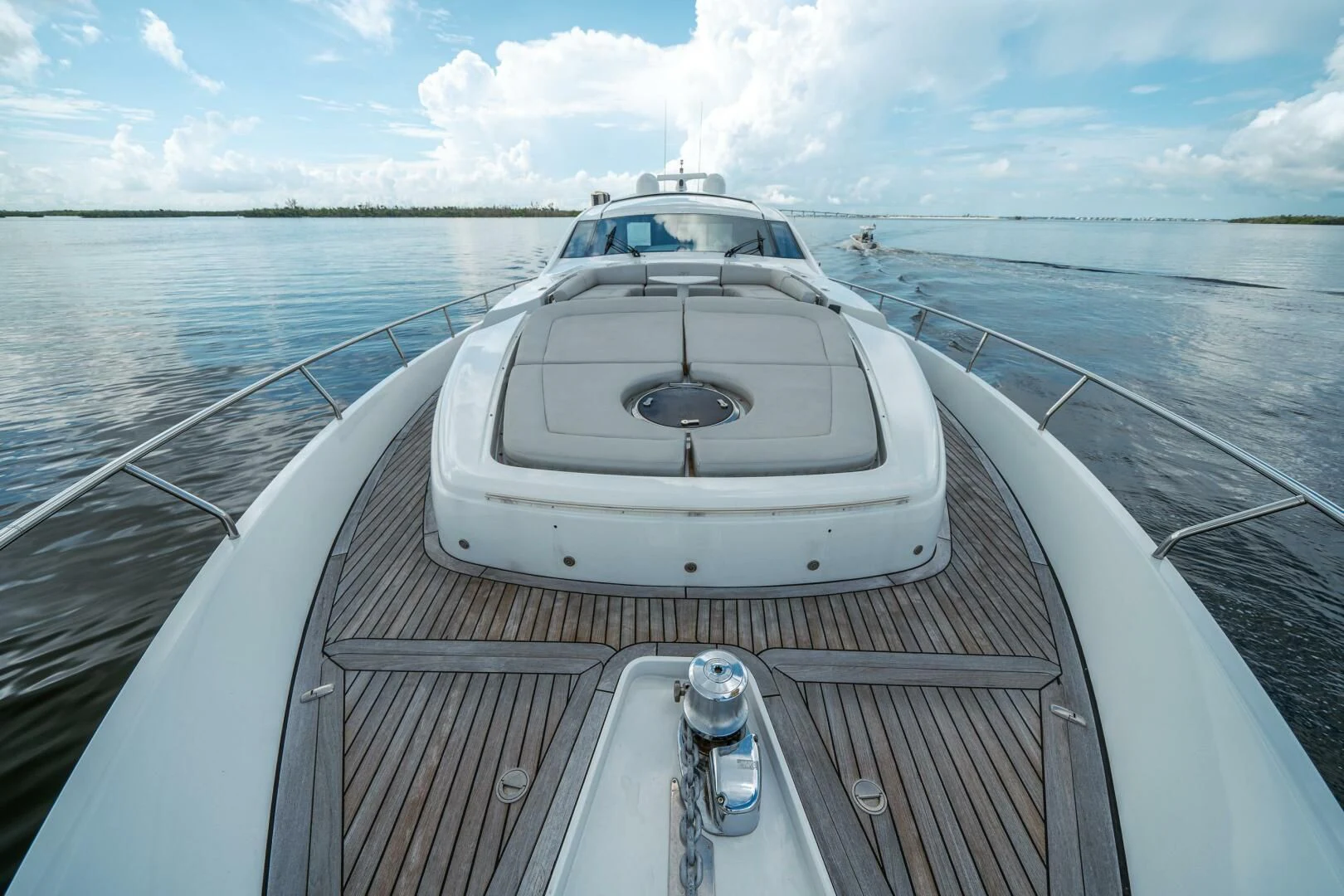 a boat on a body of water aboard HAWK Yacht for Charter