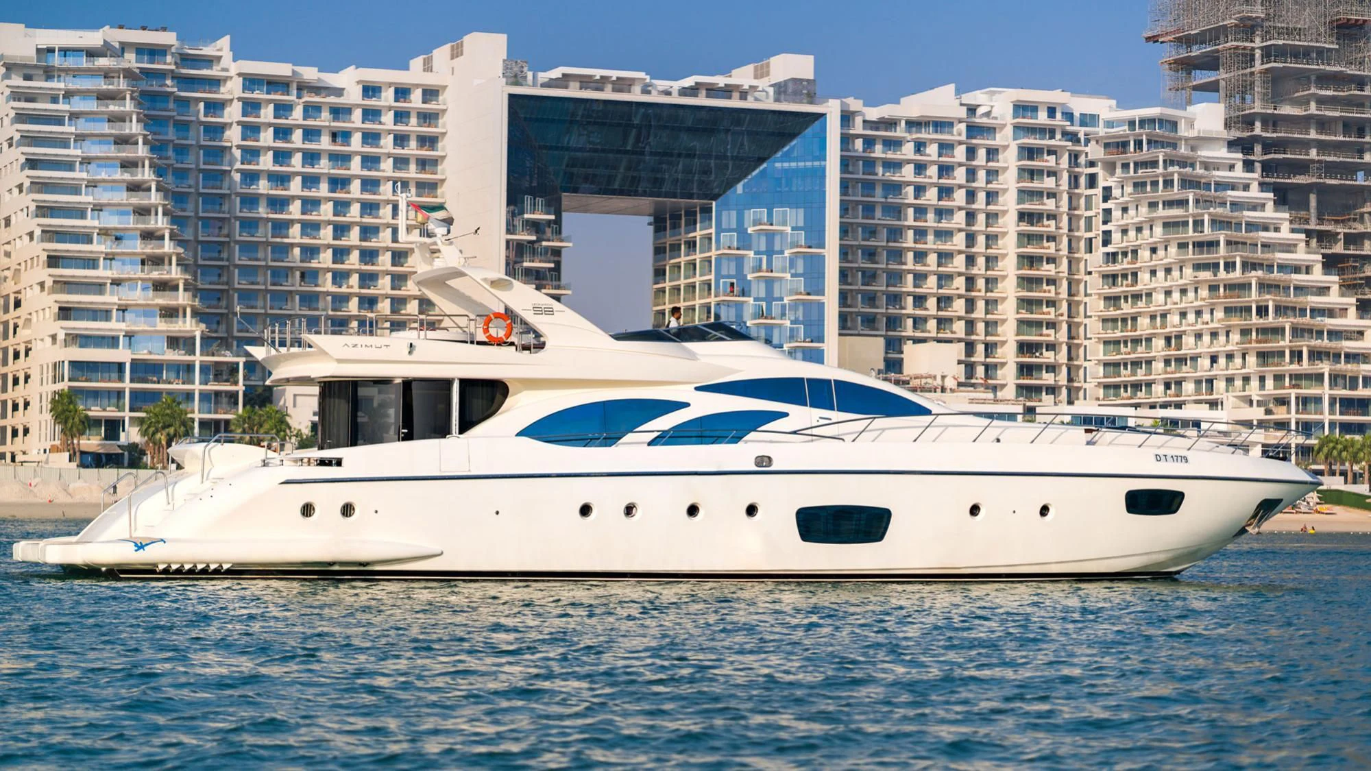 a white yacht in the water aboard SHELLS Yacht for Sale