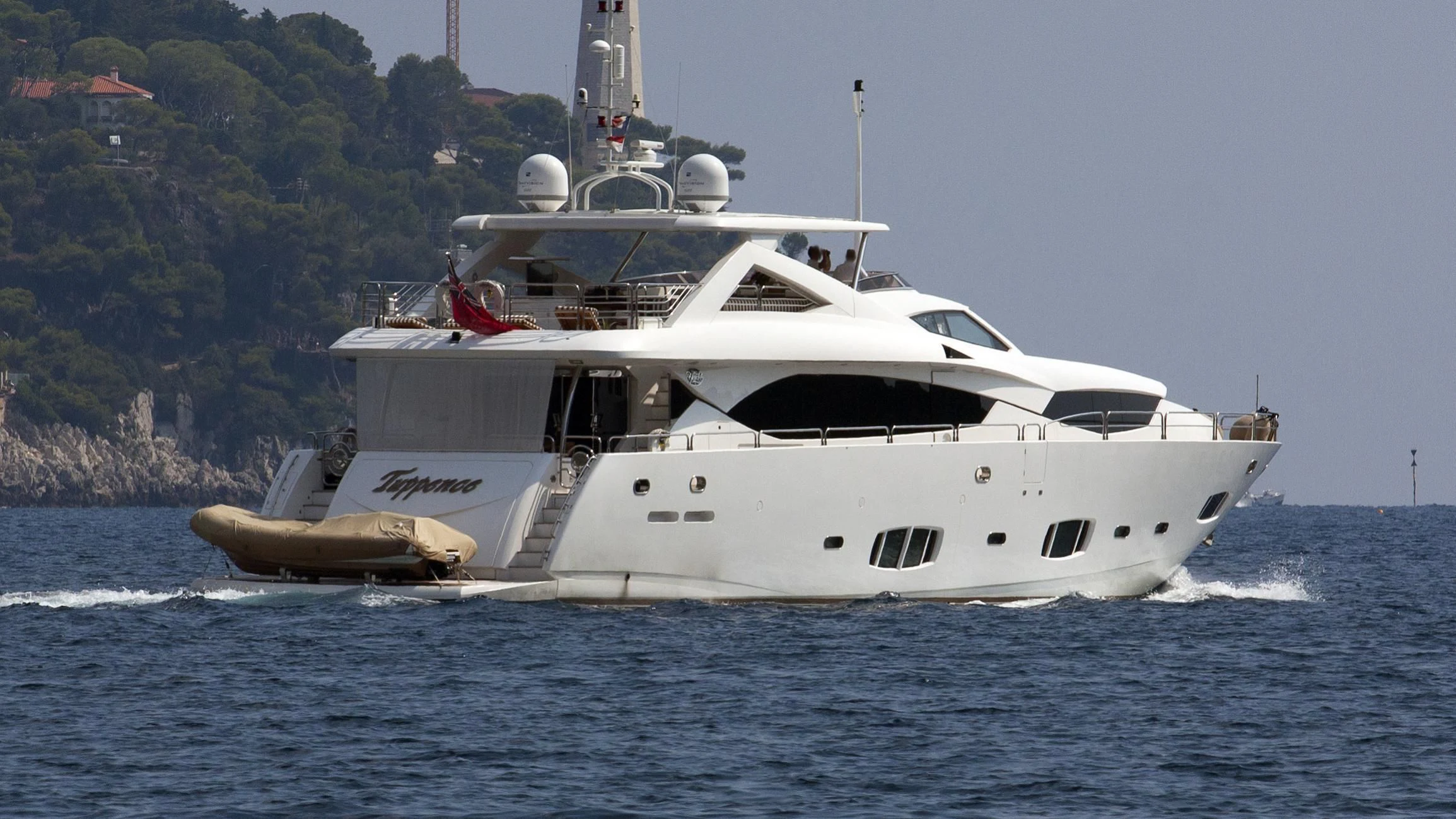 a white yacht on the water aboard SEA LA VIE Yacht for Sale