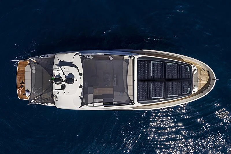 a space ship in outer space aboard D&B Yacht for Sale