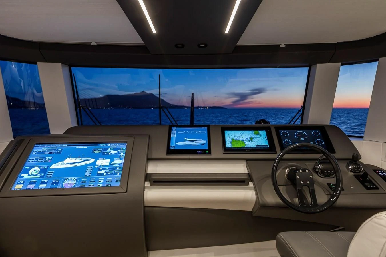 inside of an airplane aboard D&B Yacht for Sale
