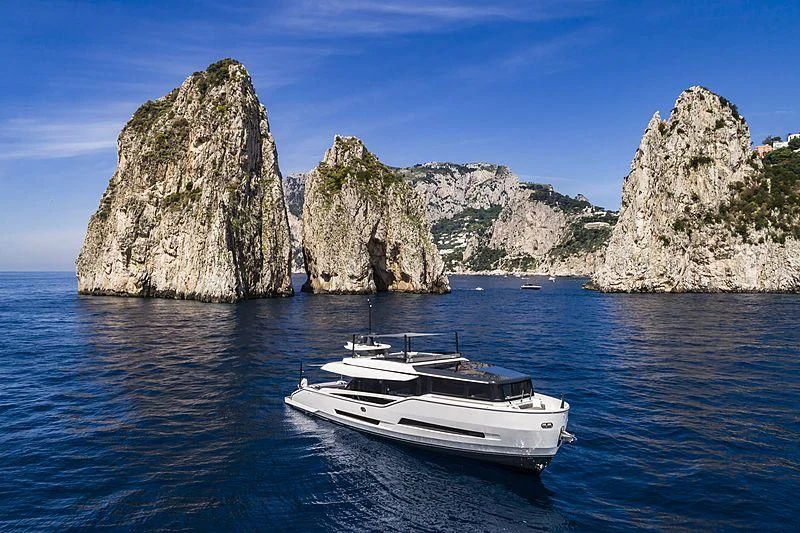 a boat in the water aboard D&B Yacht for Sale