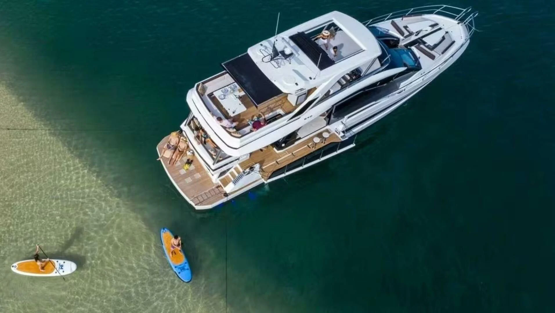 a boat on the water aboard TRIPLE T Yacht for Sale