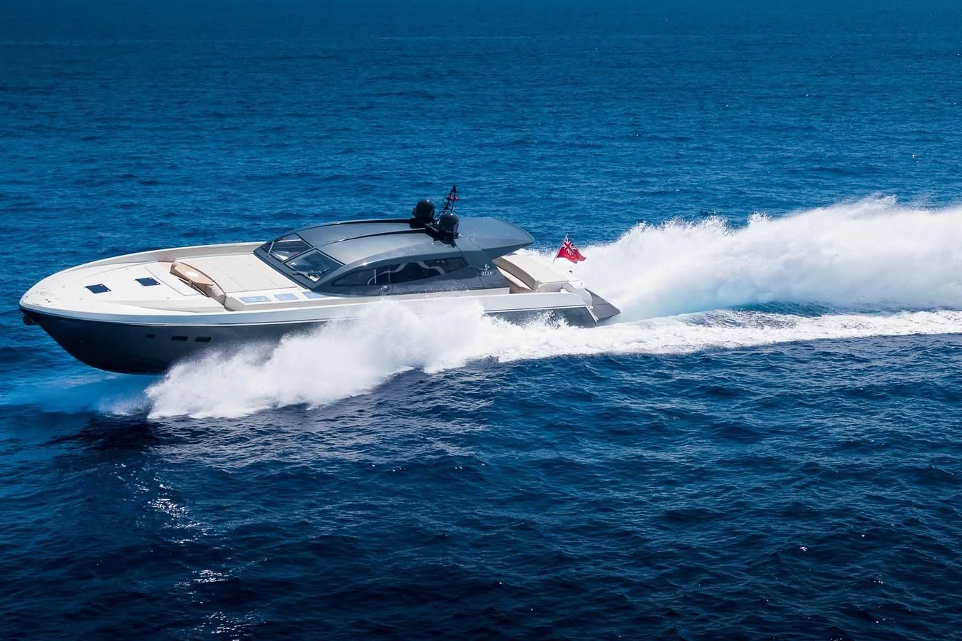 a white yacht in the water aboard ONE DAY Yacht for Sale
