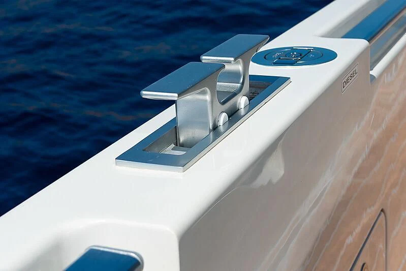 a close-up of a keychain aboard ONE DAY Yacht for Sale