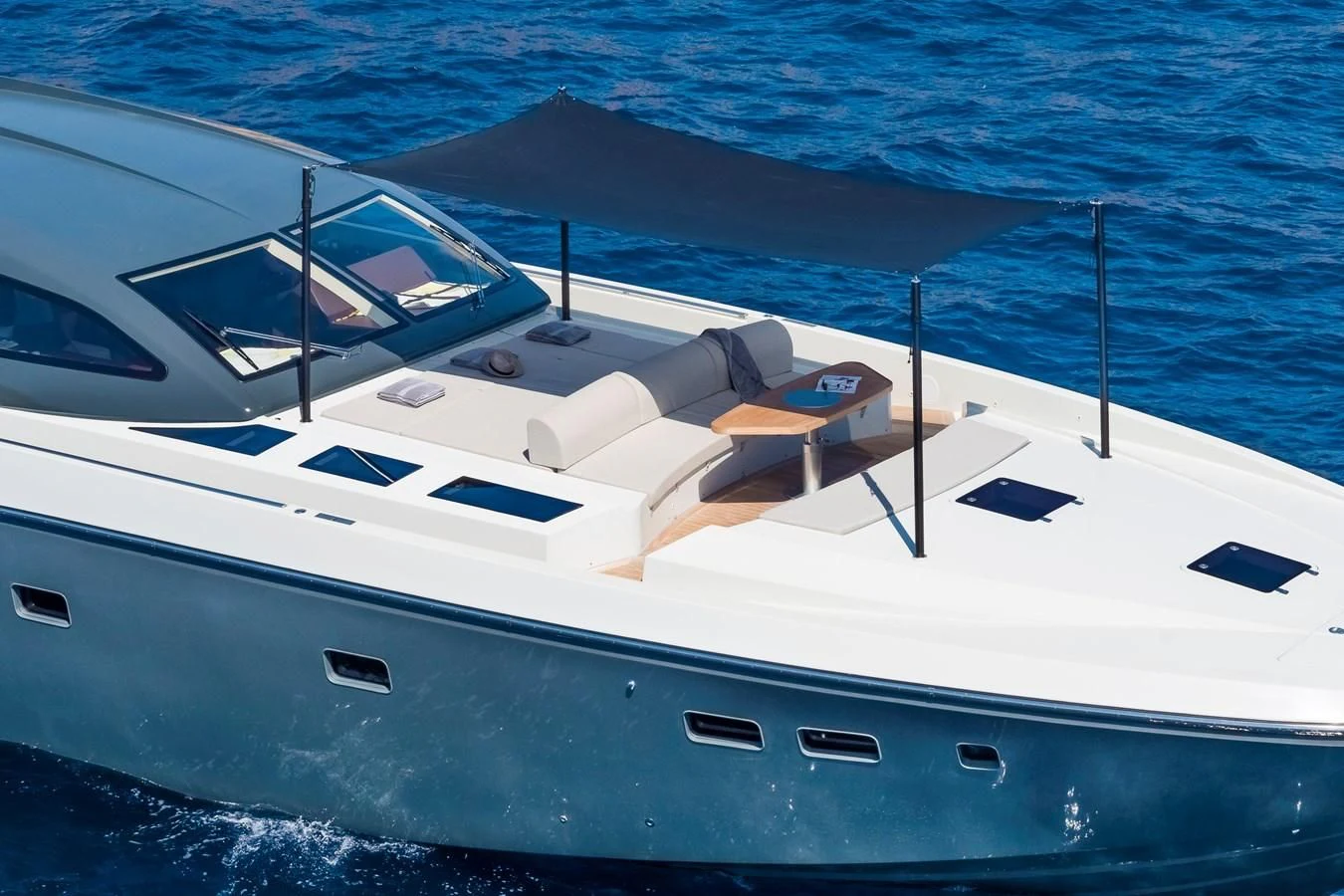 a white yacht in the water aboard ONE DAY Yacht for Sale