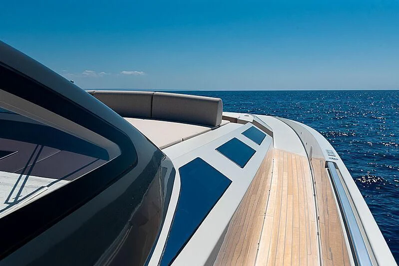 the front of a boat aboard ONE DAY Yacht for Sale