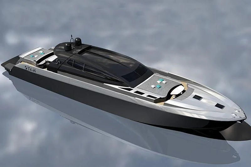 a space ship in the sky aboard ONE DAY Yacht for Sale