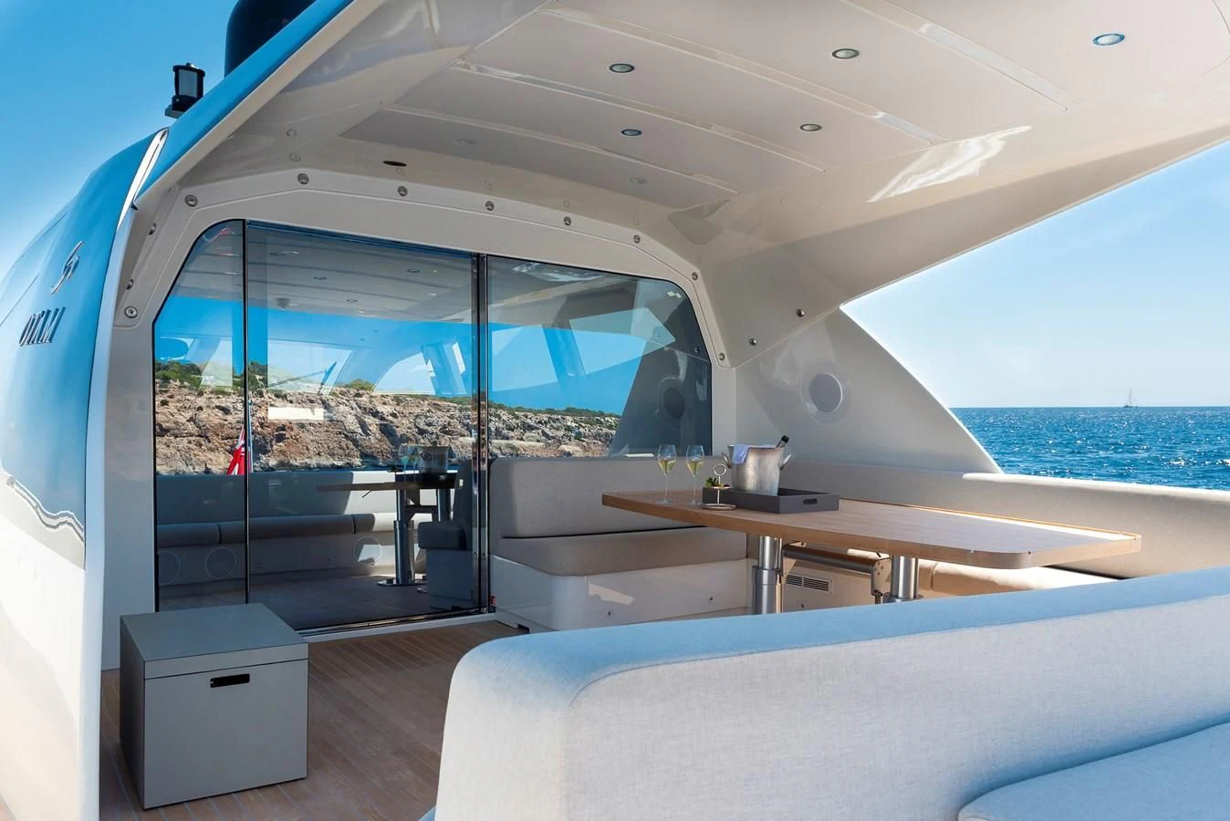 inside of a boat aboard ONE DAY Yacht for Sale