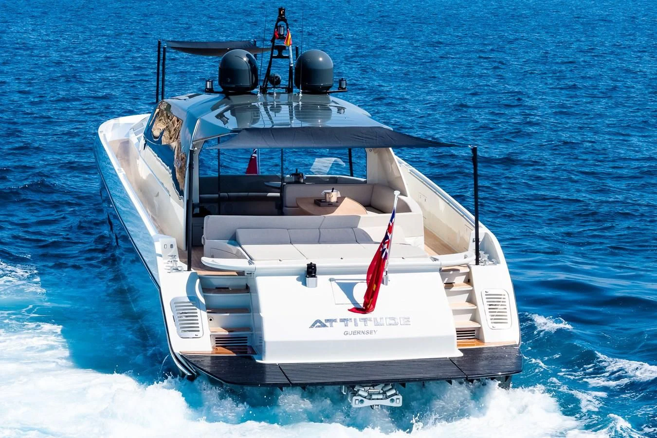 a white boat on the water aboard ONE DAY Yacht for Sale