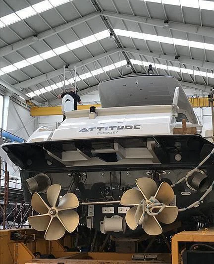 a military tank in a building aboard ONE DAY Yacht for Sale