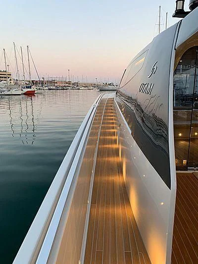 a deck with a boat on it aboard ONE DAY Yacht for Sale