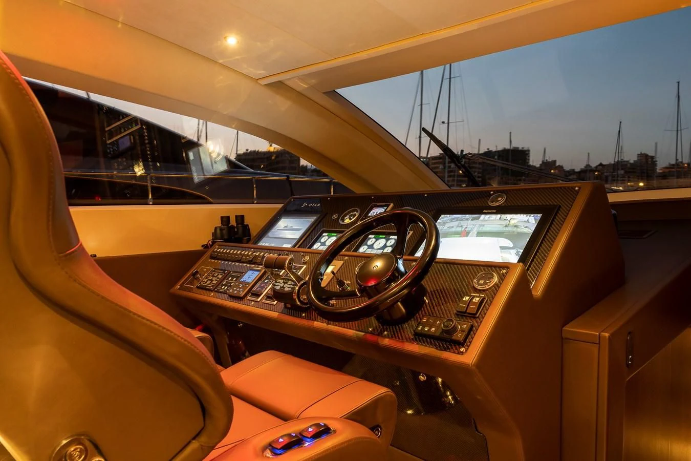 the inside of a car aboard ONE DAY Yacht for Sale
