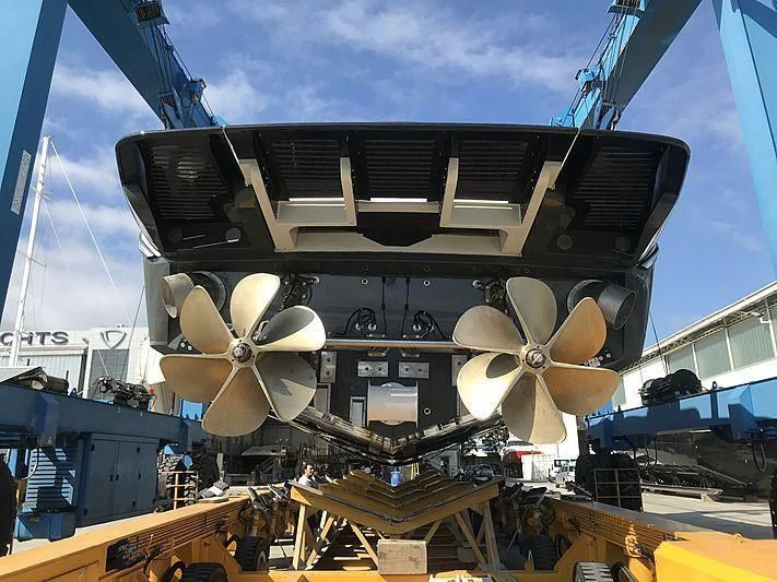 a large machine with large round objects on it aboard ONE DAY Yacht for Sale