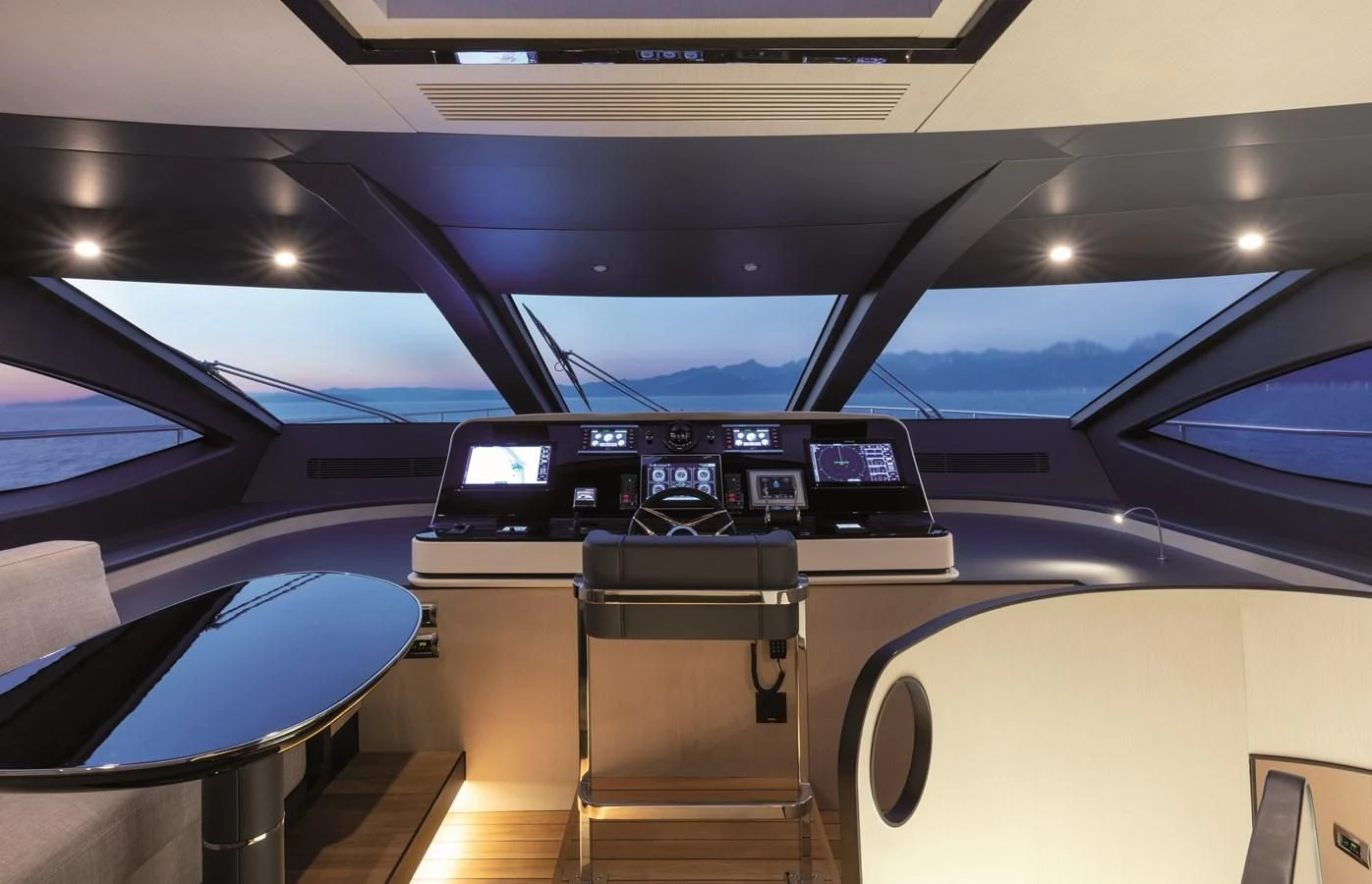 inside of a car aboard LA MAMA Yacht for Sale