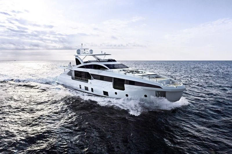 a boat on the water aboard LA MAMA Yacht for Sale