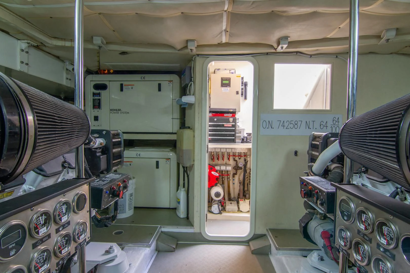 a close-up of a machine aboard SEA PAL Yacht for Sale