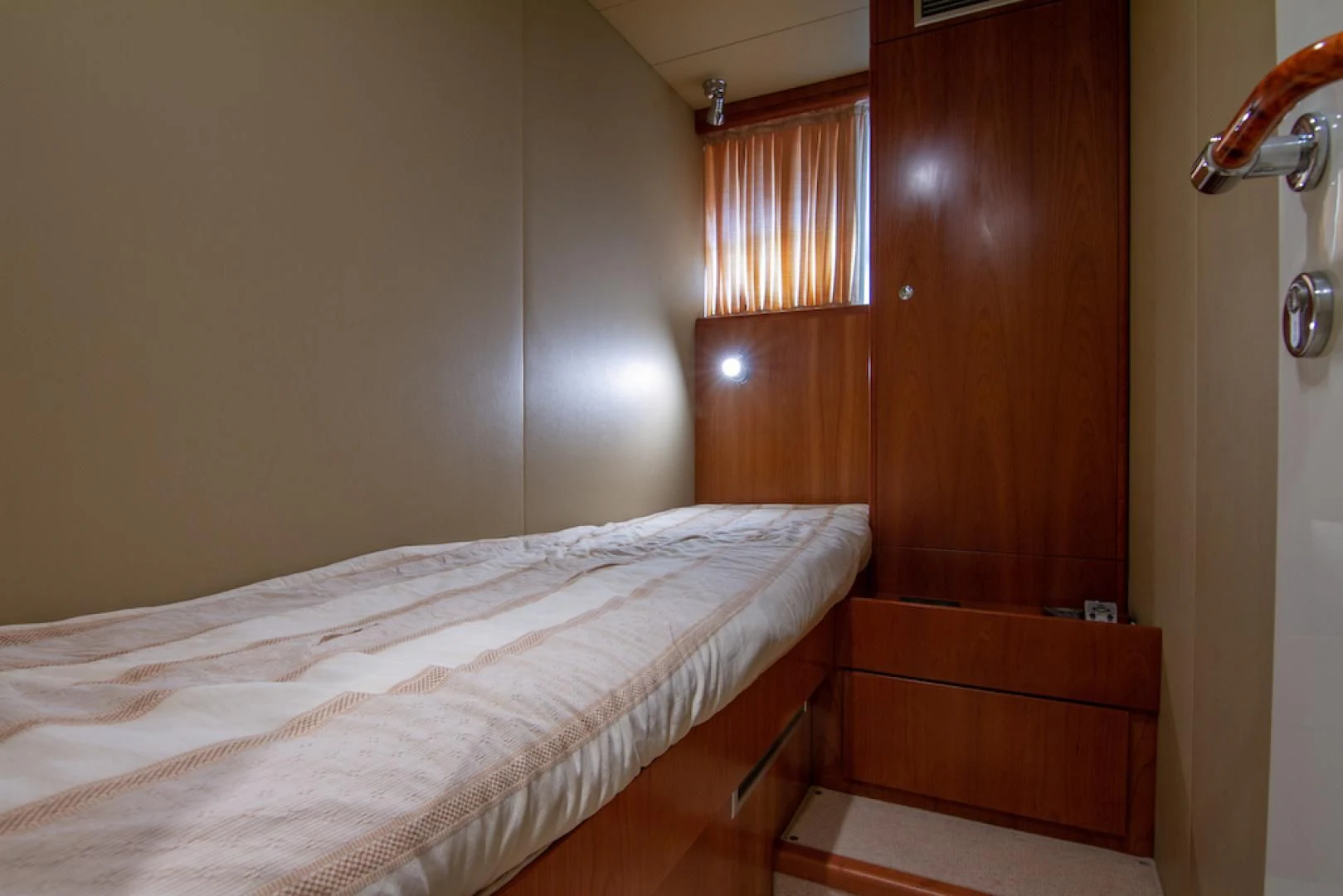 a bed in a room aboard SEA PAL Yacht for Sale