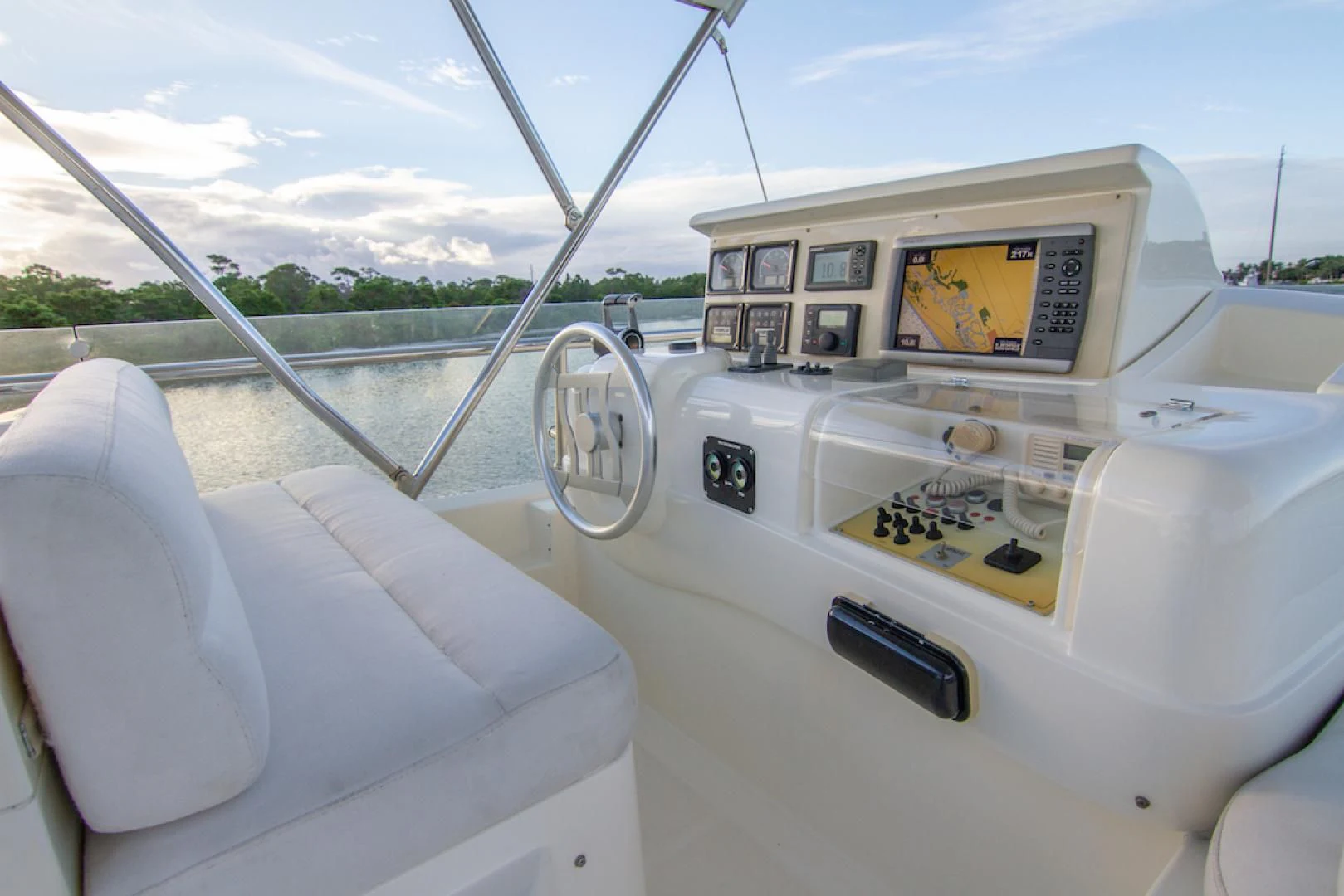 the interior of a car aboard SEA PAL Yacht for Sale