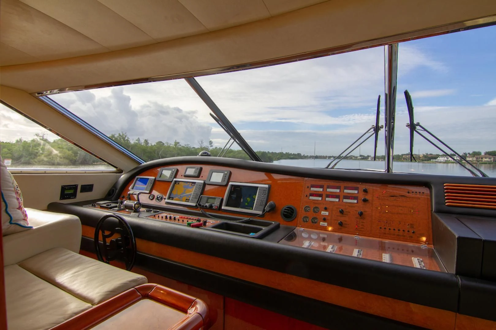 the inside of a vehicle aboard SEA PAL Yacht for Sale