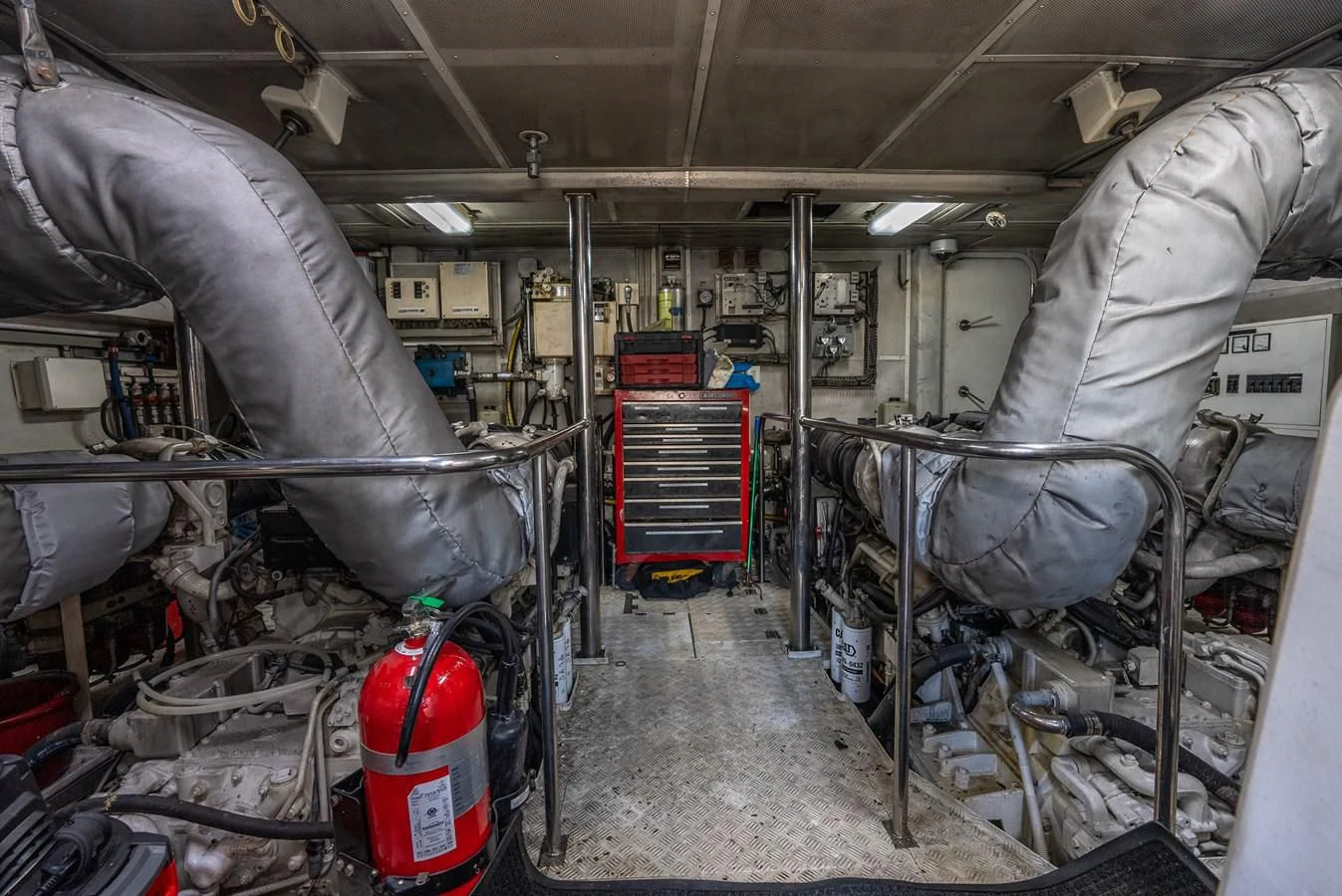 a room with machinery aboard SELF MADE Yacht for Sale