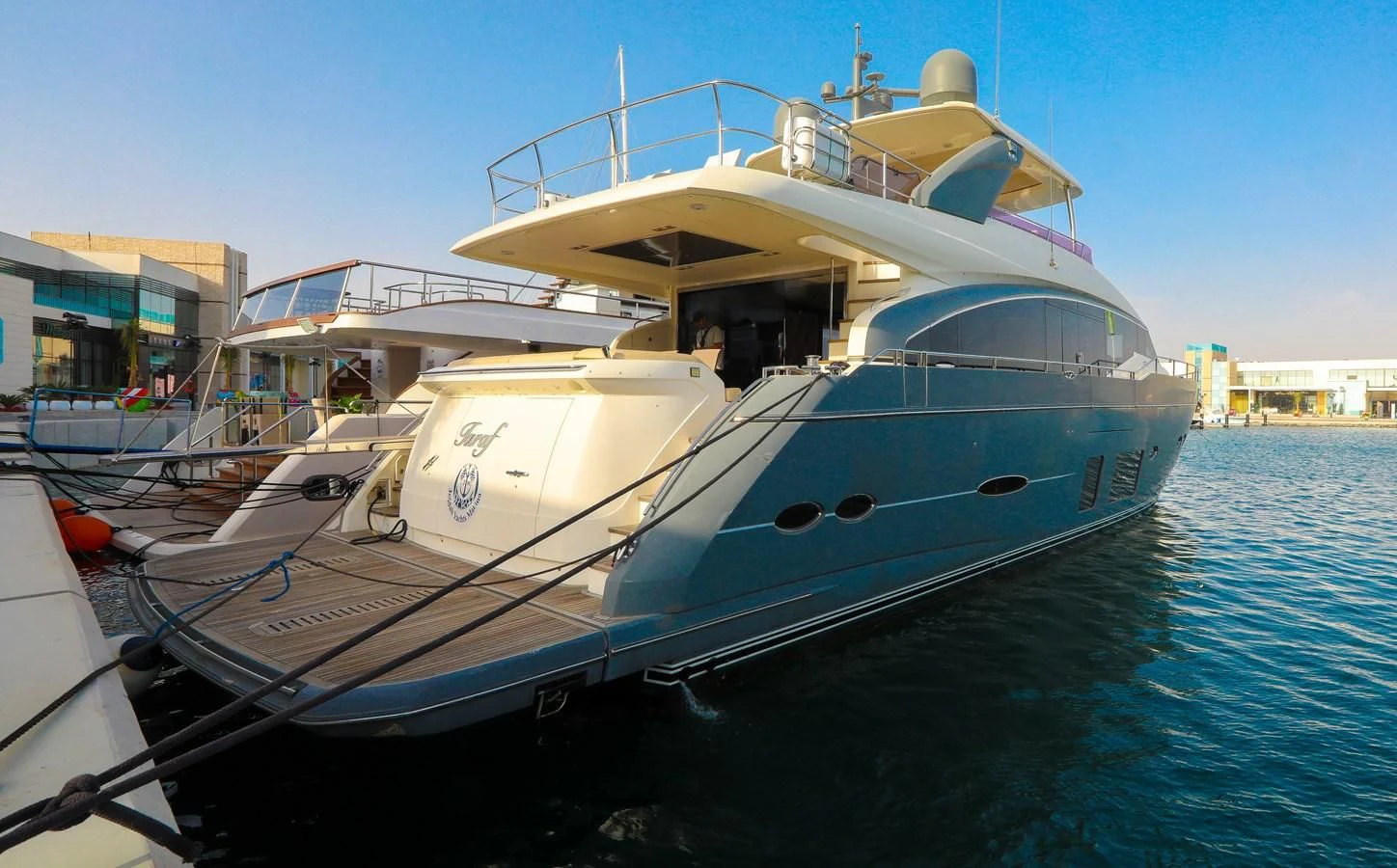 a boat in the water aboard M Yacht for Sale