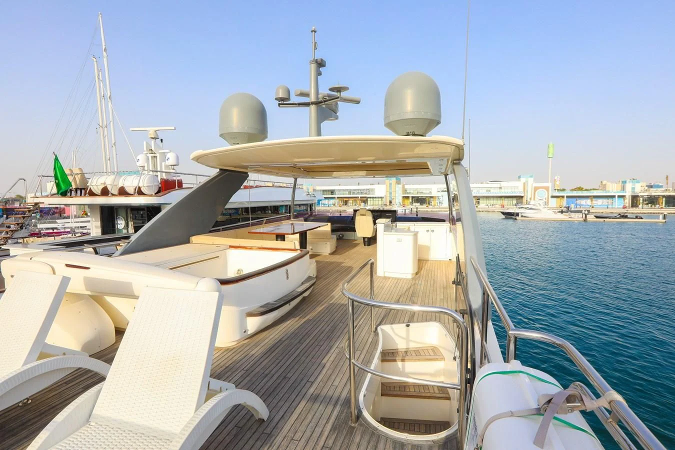 a boat on the water aboard M Yacht for Sale